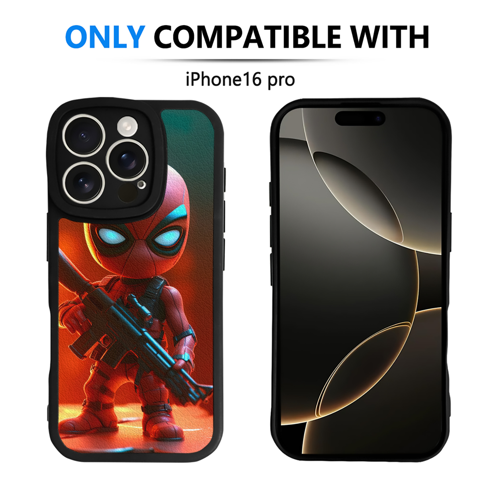 （画像用） Spider Man スパイダーマン 【iPhone 16シリーズ対応】シリコンスマホケース（レザー調） 材質：シリコン